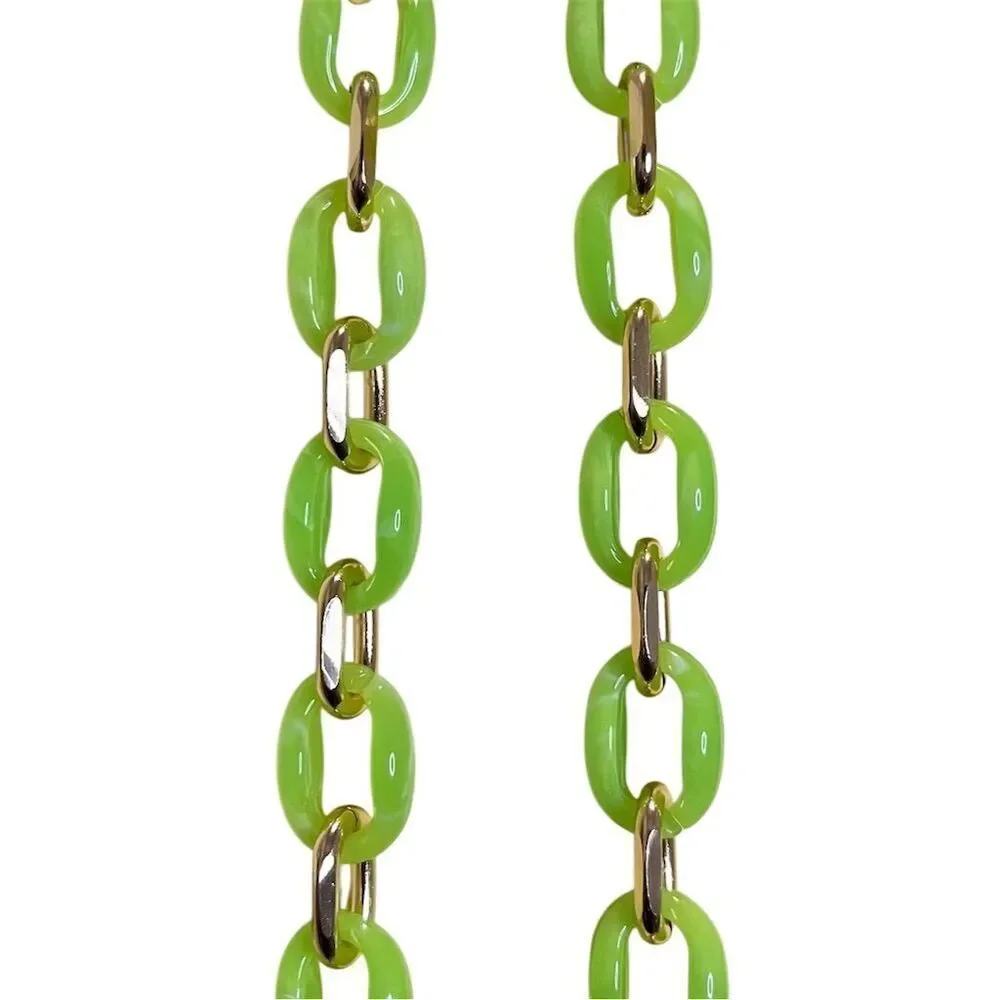 Chic Trendy Crossbody Phone Lanyard Strap Green Chain Link Iphone School College